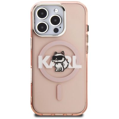 3. Karl Lagerfeld IML Choupette Sketch Logo MagSafe Case for iPhone 16 Pro Max - Pink