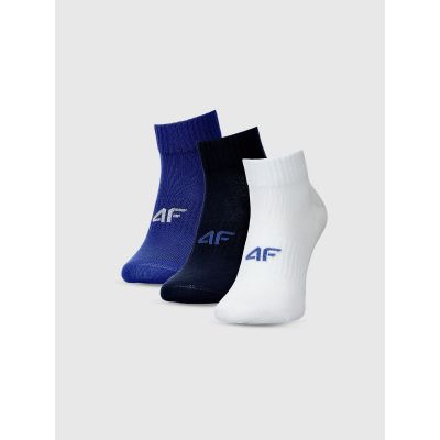 Boys' casual ankle socks (3-pack) 4F 4FJWMM00USOCM499-96S
