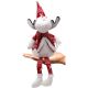 14. DECORATIVE CHRISTMAS REINDEER WHITE 35+20CM