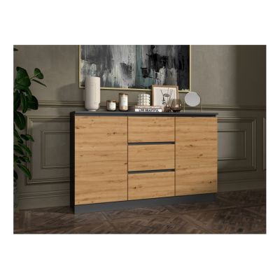 4. Chest of drawers 2D3S 120x30xH75 anthracite/artisan
