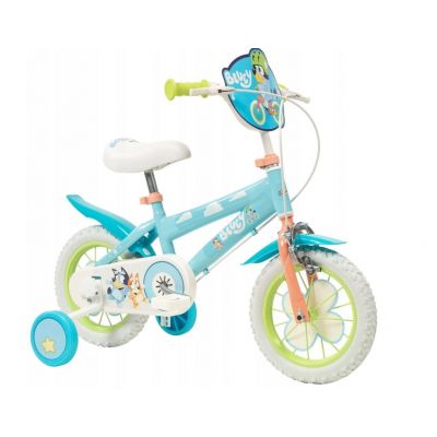 8. TOIMSA Bluey 12" Children's Bicycle Blue and Lime