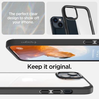 7. Spigen Ultra Hybrid iPhone 14 Plus Case - Matte Black