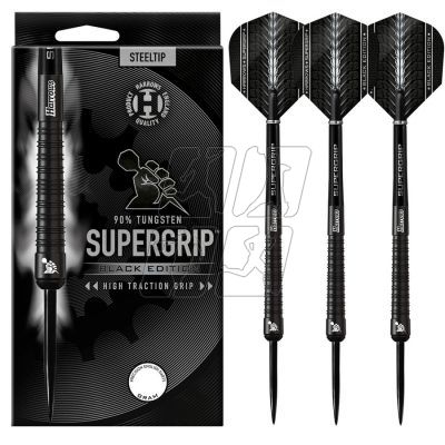 7. Harrows Supergrip Black darts 90% steeltip SupergripBlack90%