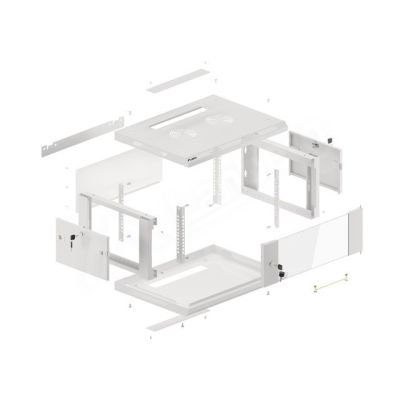 17. Lanberg WF01-6404-10S 4U Rack Wall-mounted Cabinet Gray