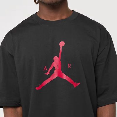 3. Men's Air Jordan Jumpman Sleeve High-Brand-Read Tee T-shirt Black - IM9801-011