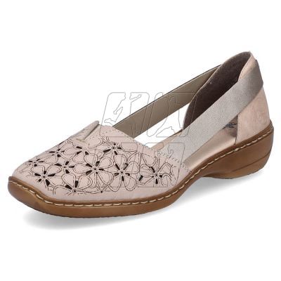 8. Comfortable leather shoes Rieker W RKR442C, beige