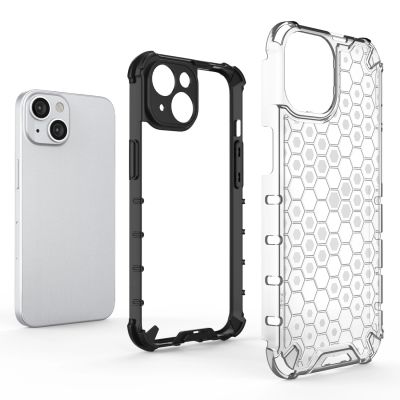4. Honeycomb case for iPhone 14 Plus armored hybrid cover transparent