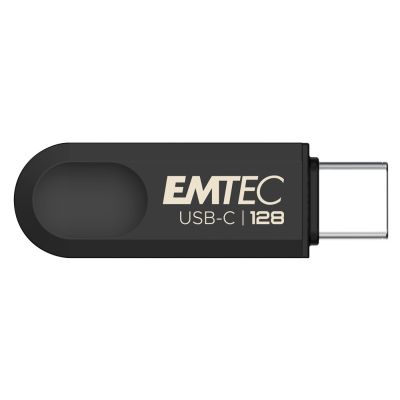 3. Emtec C280 USB Flash Drive 128GB USB Type-C 3.2 Gen 1 (3.1 Gen 1) Black
