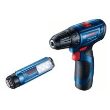BOSCH. SCREWDRIVER GSR 120-LI 2x2.0Ah 30/14Nm + LAMP GLI 12V-300 CASE