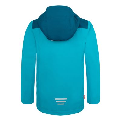 2. Trollkids Bergen Waterproof Jacket Mist Aquamarine/Harbor Blue/Mellow Peach (611-137)