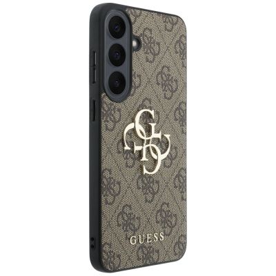 4. Guess Leather 4G Metal Logo Case for Samsung Galaxy S26 FE - Brown