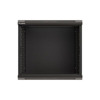 27. LANBERG WALL-MOUNTED RACK CABINET 19" 9U 540X350 BLACK GLASS DOOR (FLAT PACK)