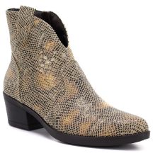Women's cowboy boots snake gold M.Daszyński MR2382