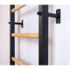 18. WOODEN AND METAL GYMNASTIC WALL BAR WITH WOODEN BAR BENCHK 711W
