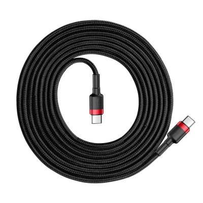 2. Baseus CATKLF-H91 USB-C - USB-C PD QC cable 60W 3A 480Mb/s 2m - black and red