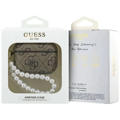 4. Guess 4G Pearl Strap case for AirPods Pro 3 - brown