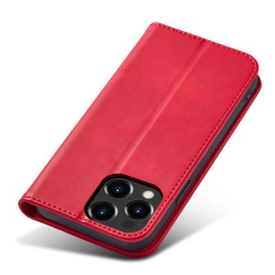 2. Magnet Fancy Case case for iPhone 14 Pro Max flip cover wallet stand red