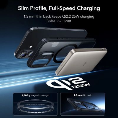 6. ESR Classic Hybrid MagSafe + Tempered Glass Set for iPhone 17 - Clear Black