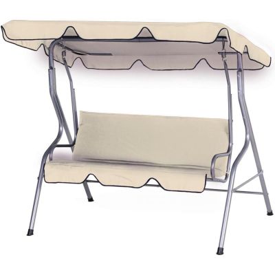 2. GARDEN AND BALCONY SWING 3-PERSON SAND