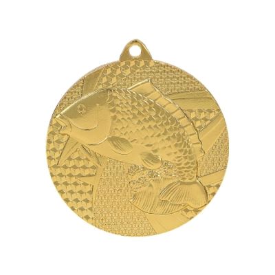 2. Gold medal - fishing - fish - steel medal