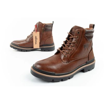 8. Wrangler Nevada men's shoes Chelsea boots elegant fashionable lace-up brown