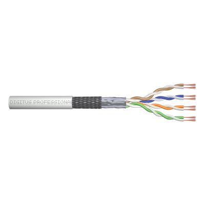 Digitus Cat.5e stranded cable, SF/UTP, AWG 26/7, PVC, 100m, gray, cardboard