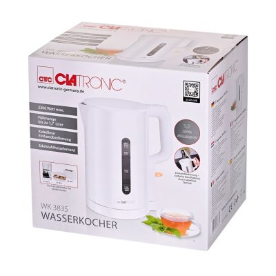 7. Electric kettle 1.7L WK 3835 CLATRONIC white