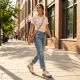 11. Women's leather suede platform shoes, white Filippo DP6776