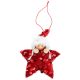 9. SET OF 3 PENDANTS STAR DOLLS RED SEQUINS