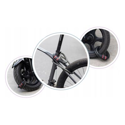 2. Rockbros RKS507-1BK bicycle lock with combination 1.8 m - black