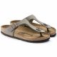 2. Birkenstock Gizeh Birko-Flor Nubuck Stone Regular Men's Flip-Flops Wide Gray (43391)