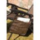 21. FOLDABLE GARDEN DECHAIR WITH CANOPY 173X52/65X110CM BROWN