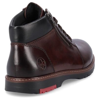36. Rieker M RKR625 comfortable leather ankle boots lined with wool, brown