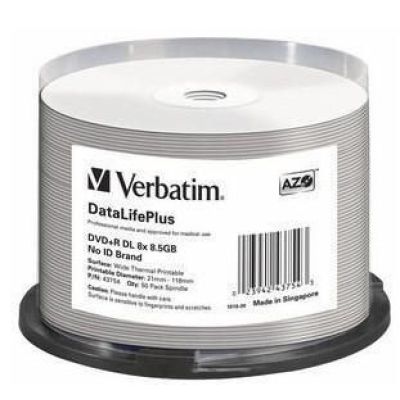 3. Verbatim DataLifePlus 8.5 GB DVD+R DL 50 pcs.