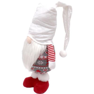 17. GNOME ON TELESCOPIC LEGS WHITE 80-115CM