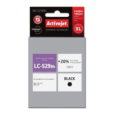 Activejet AB-529BN Ink (replaces Brother LC529BK; Supreme; 58 ml; black)