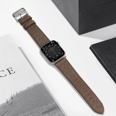 4. Strap Leather for Apple Watch 38 / 40 / 41 mm band bracelet - dark brown