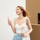 5. Jisulife Handheld Fan Life8 Portable USB Fan with Power Bank Function 2000mAh and Flashlight - Pink
