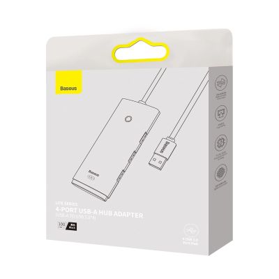 5. Baseus Lite Series HUB adapter USB-A to 4xUSB-A 3.0 5Gb / s black (WKQX030101)