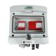 DCAC hermetic IP65 EMITER connection distribution board with Dehn 1000V DC surge arrester type 1+2, 1 x PV string, 1 x MPPT // Dehn AC limiter type 1+2, 16A 1-F