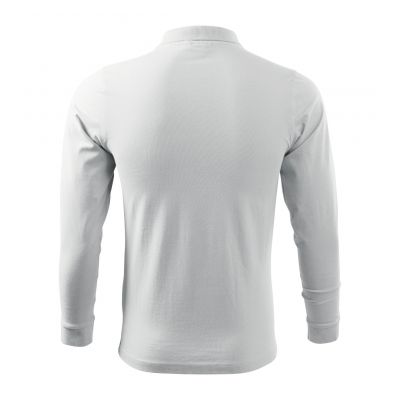 4. Malfini Single J. LS M MLI-21100 white polo shirt