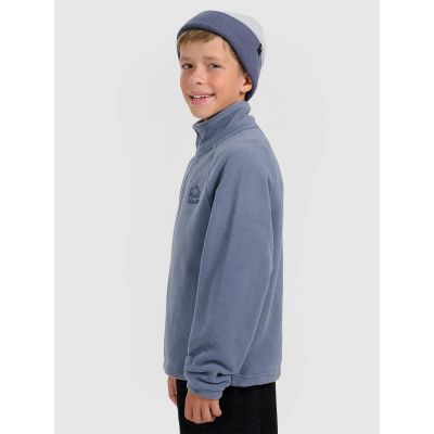 4. Regular fleece with stand-up collar for boys 4F 4FJRAW25TFLEM490-32S