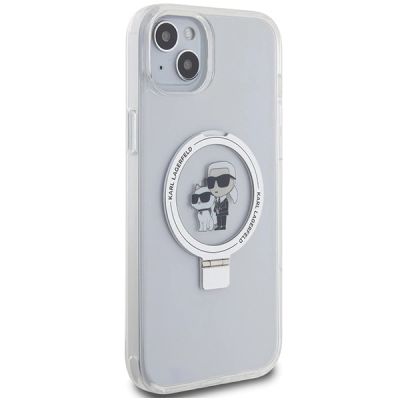 4. Karl Lagerfeld KLHMP15MHMRSKCH iPhone 15 Plus / 14 Plus 6.7" white/white hardcase Ring Stand Karl&Choupette MagSafe