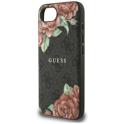 6. Guess 4G Flowers Print MagSafe case for iPhone 16e - black
