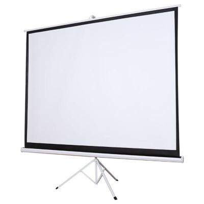 Silelis ET-1 100" projection screen (180x180 cm, 1:1), automatically rolled, three-legged tripod/stand