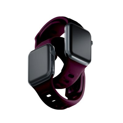 10. 3mk Silicone Watch Strap for Apple Watch 42 / 44 / 45 / 49 mm - Burgundy