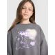 2. Oversized sweatshirt without a hood for girls 4F 4FJRAW25TSWSF2438-22S