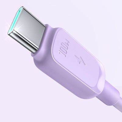 10. Joyroom Multi-Color Series A14 USB-C / USB-C 100W Cable 1.2m - Purple