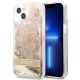 Guess Paisley Liquid Glitter case for iPhone 13 / 14 / 15 - gold