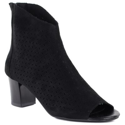 Women's open-toe ankle boots, black, M.Daszyński MR1954-23